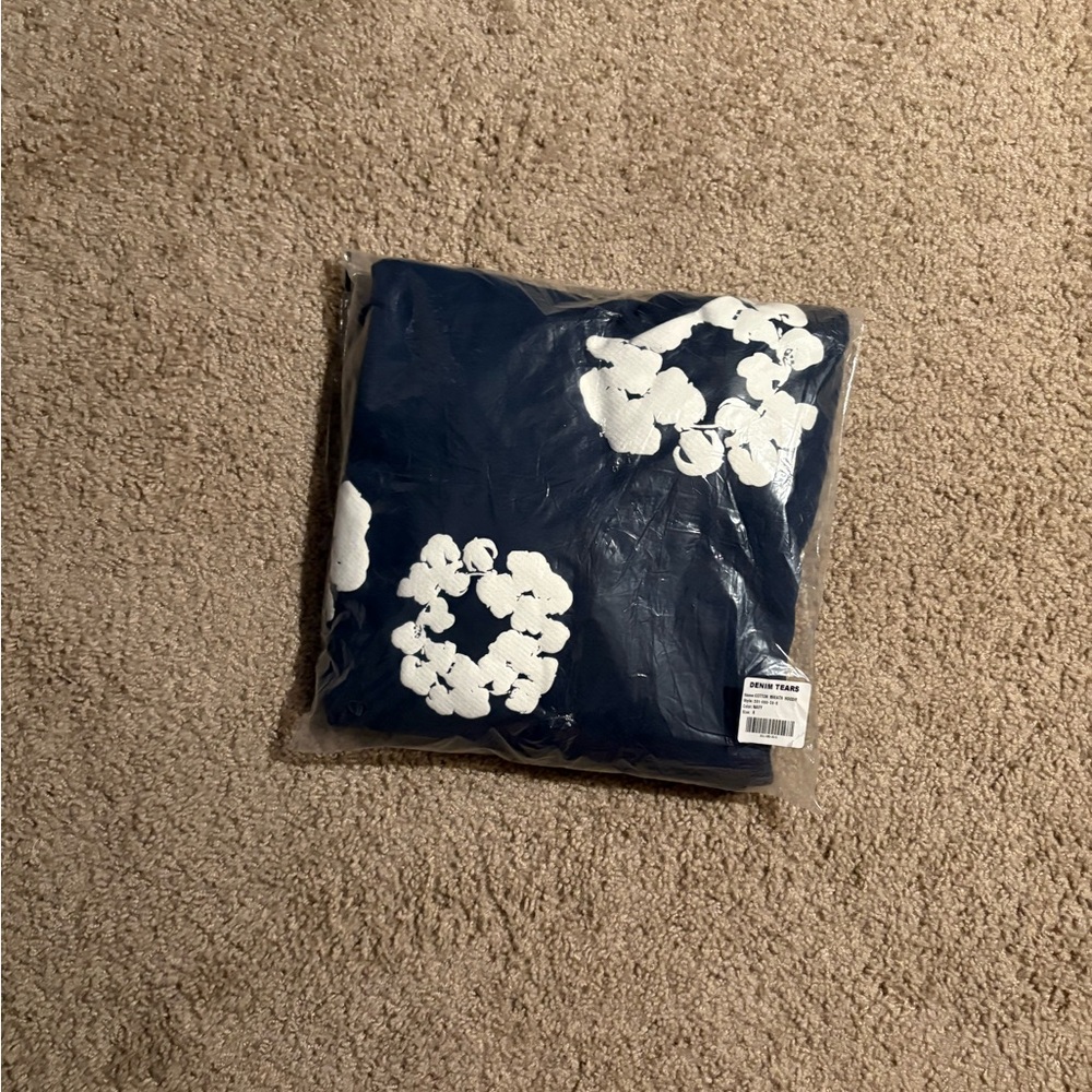 Denim Tears Navy Hoodie Size Small